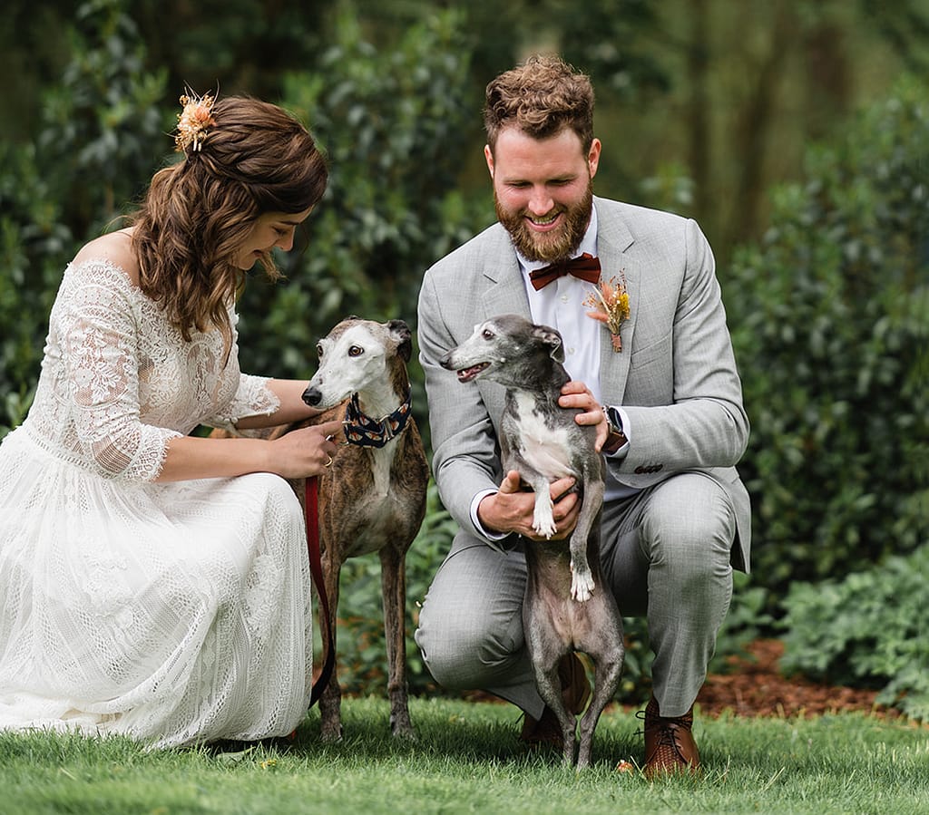 huwelijksfoto met hond